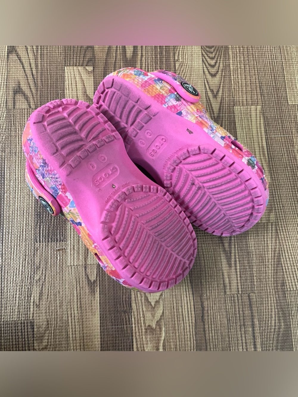 Crocs Kids' Pink Multi Color Classic Clog 8 - Picture 4 of 4